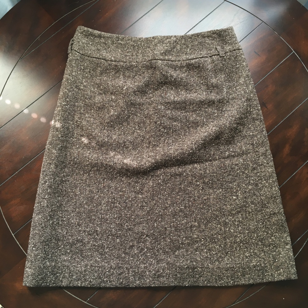 Vintage Wool Mix Tweed Pencil Skirt